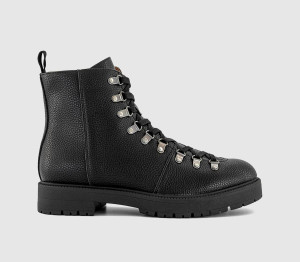 OFFICE Mens Benson 9 Eyelet Lace Up Boots Black, 10