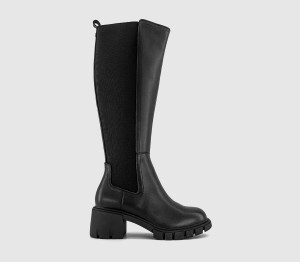OFFICE Womens Kiara Platform Knee Boots Black, 3