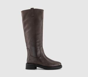 Tony Bianco Womens Hayes High Boots Chocolate Como Brown, 4