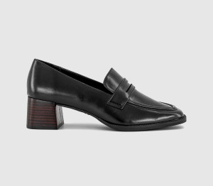 OFFICE Womens Matilda Block Heel Loafers Black, 7