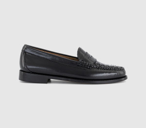 G.H Bass Womens Weejun Penny Weave Loafers Black, 3