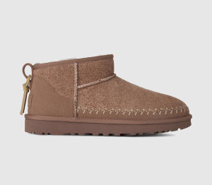 UGG Womens Classic Ultra Mini Biarritz Boots Rocky Oak Brown, 5
