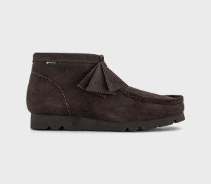 Clarks Originals Mens Wallabee Gortex Boots Dark Brown, 9