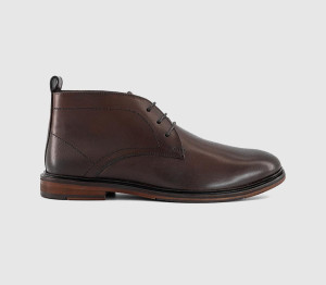 OFFICE Mens Barnaby Smart Chukka Boots Brown Leather, 8