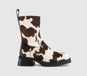Miista Womens Yolanda Boots Cow Print Multi, 7