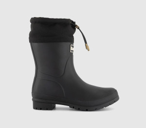 Barbour Womens Mowbray Mid Welly Boots Black, 6