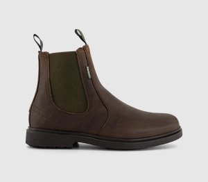 Barbour Mens Hale Chelsea Boots Dark Brown, 10