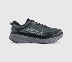 HOKA Mens Bondi 7 Trainers Outer Orbit Satellite Grey