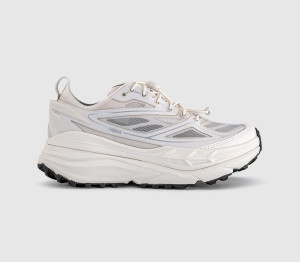 HOKA Girls Stinson One7 Trainers Grout Silver F In White, 5