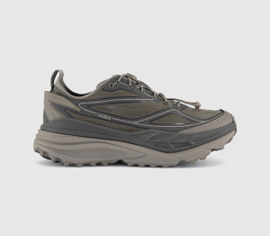 HOKA Mens Stinson One 7 Trainers Light Roast Asphalt In Grey, 8