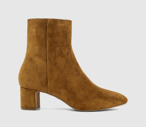 OFFICE Womens Aniston Block Heel Ankle Boots Tan, 6