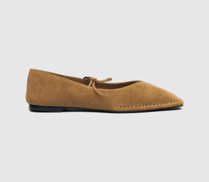 Alohas Womens Sway Soft Loafers Tan Suede, 5