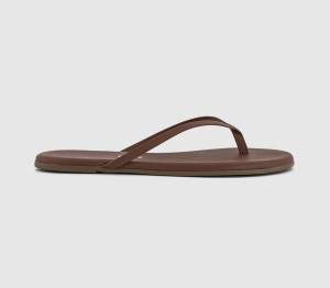 Tkees Womens Lily Nude Foundations Flip Flops Cappuccino Brown, 4