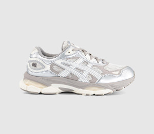 ASICS Womens Gel Nyc 2.0 Trainers Smoke Grey Pure Silver, 6