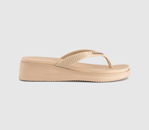 Havaianas Womens High Platform Flip Flops Golden Multi, 4