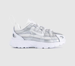 Nike Kids P-6000 Infant Trainers White Photon Dust Metallic Silver, 9.5 Infant