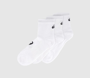 Asics 3pk Mid Ankle Socks White Black