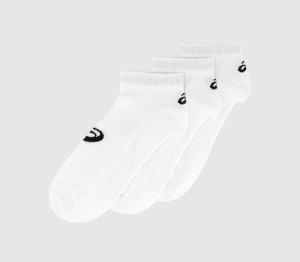 Asics 3pk Ankle Socks White Black, S