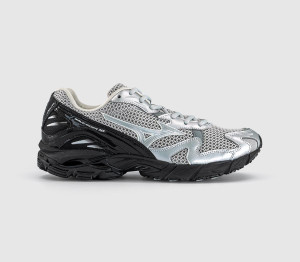 Mizuno Wave Rider 10 Trainers Harbor Mist Silver Black In Multi, 8