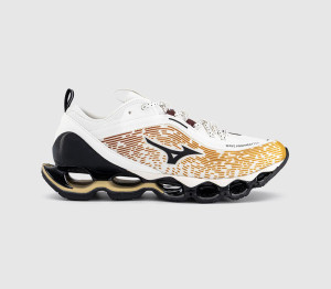 Mizuno Mens Wave Prophecy 13.2 Trainers Harvest Gold Black Snow White In Multi, 11