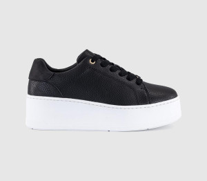 OFFICE Womens Tedi Lace Up Platform Trainers Black, 8