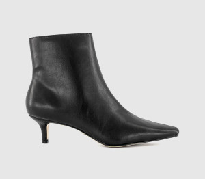 OFFICE Womens Amelie Kitten Heel Ankle Boots Black, 4