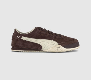 Puma Womens Bella UT Classic Trainers Chocolate Brown Alpine Snow, 3.5