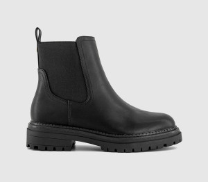 OFFICE Womens Auburn Chunky Chelsea Ankle Boots Black, 5