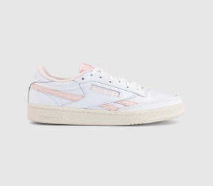 Reebok Womens Club C Revenge Trainers White Chalk Pure Pink, 7