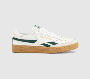 Reebok Club C Revenge Trainers Chalk Dark Green Gum In White, 8