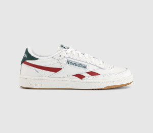 Reebok Club C Revenge Trainers White Red Green, 6