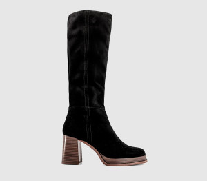 OFFICE Womens Kendrick Platform Knee Boots Black Suede, 5
