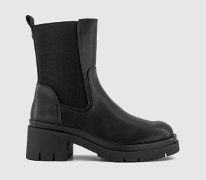 Earthaddict Womens Earth Addict Violet Platform Elastic Boots Black, 4