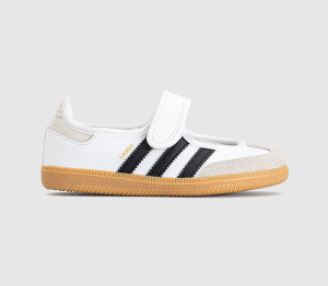 Adidas Kids Samba Jane Youth Trainers White Black, 11 Youth