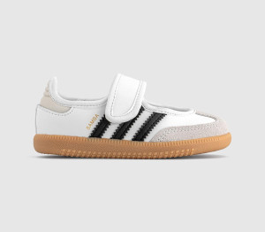 Adidas Kids Samba Janes Infant White Black, 7infant