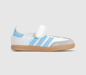 Adidas Kids Samba Jane Infant Trainers White Clear Sky Gum, 6infant
