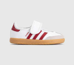 Adidas Kids Samba Jane Infant Trainers White Team Victory Red Gum, 8infant