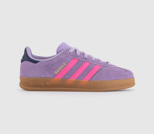 Adidas Gazelle Indoor Kids Trainers Powder Plum Lucid Pink Purple, 2