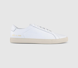 Common Projects Mens Achilles Slim Premium Trainers White Leather, 11