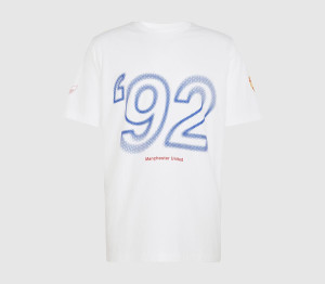 adidas Mens Mufc Tee 90 White, L