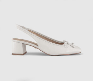 OFFICE Womens Monet Slingback Heeled Ballet Pumps White, 9