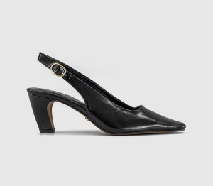 OFFICE Womens Monaco Chisel Toe Slingback Court Heels Black, 7