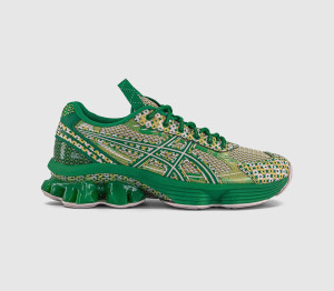 Asics US7-S Gel-kinetic Fluent Trainers Kiko Curation Watershed Rose Kale In Green, 7.5