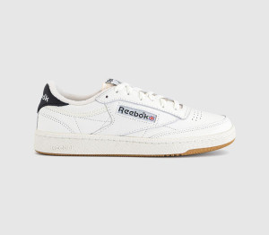 Reebok Mens Club C 85 Vintage Trainers Chalk Black Gum White, 9.5