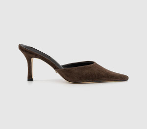 Tony Bianco Womens Sicily Heeled Mules Brown Suede, 3