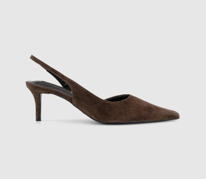 Tony Bianco Womens Darcy Slingback Heels Brown Suede, 3