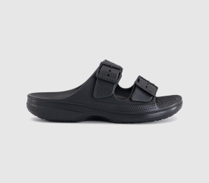 Crocs Womens Saturday Two Strap Sandals Black, 7