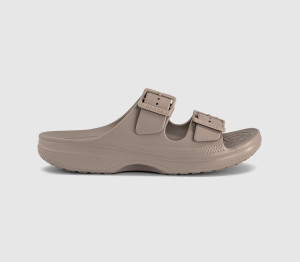 Crocs Womens Saturday Two Strap Sandals Taupe Natural, 7