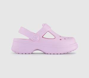Crocs Classic Mary Jane Clogs Kids Pink Milk, 11 Youth