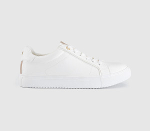 OFFICE Womens Tally Lace Up Trainers White, 3